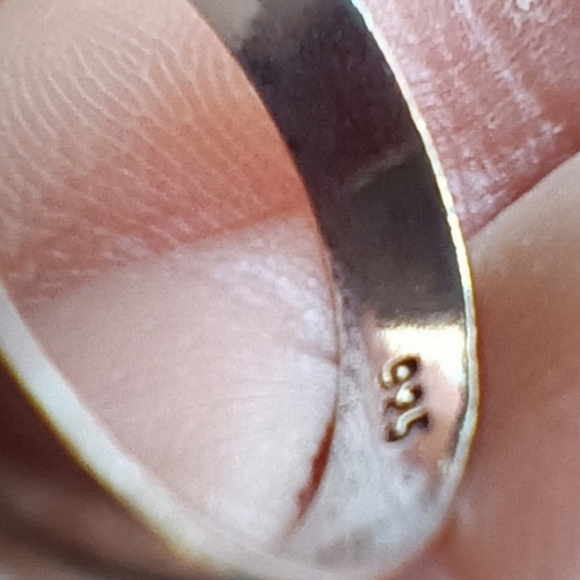 🩵Aqua Caribbean Larimar Sterling Silver Ring 925 Boho - Picture 5 of 6